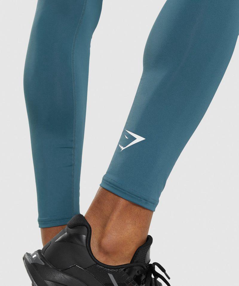 Gymshark Element Baselayer Leggings Férfi Türkiz  Hungary |  HAOBD-2785