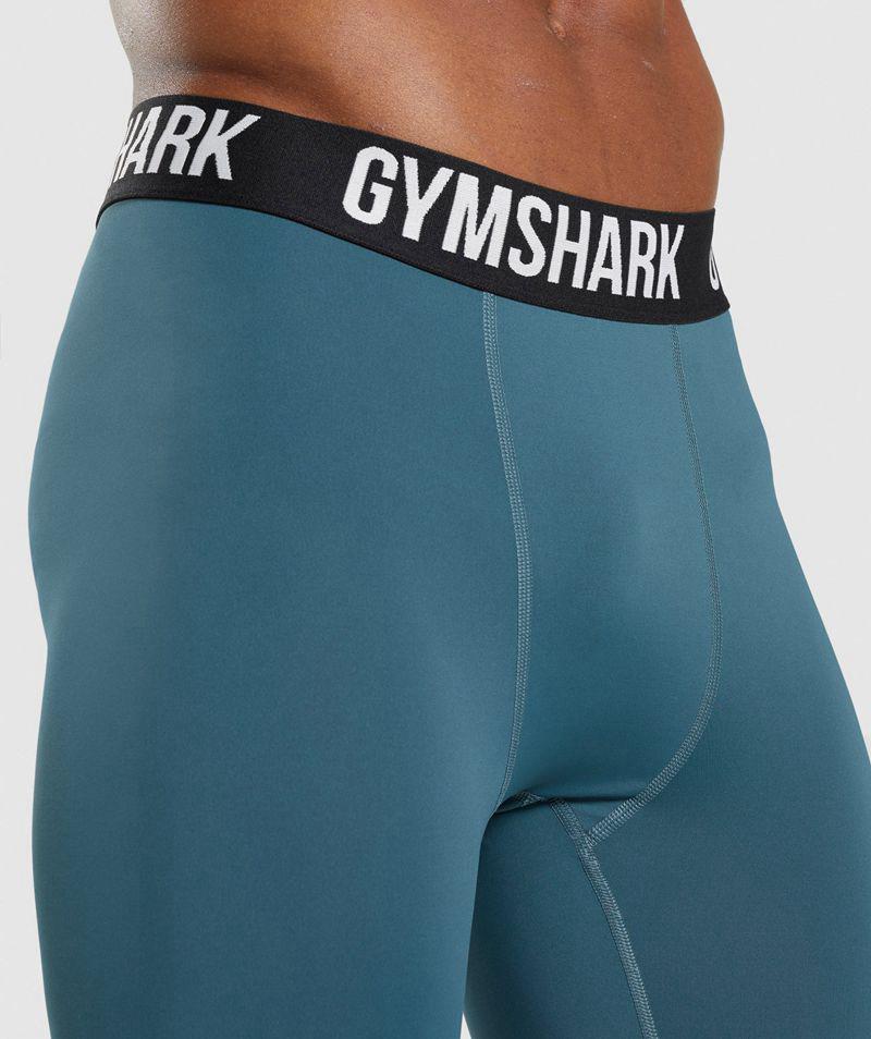 Gymshark Element Baselayer Leggings Férfi Türkiz  Hungary |  HAOBD-2785