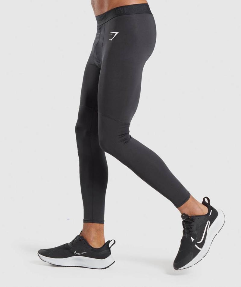 Gymshark Element Baselayer Leggings Férfi Fekete  Hungary |  KXZDT-5180