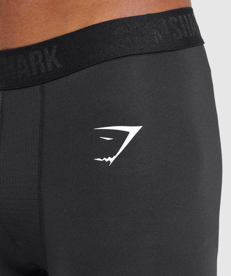 Gymshark Element Baselayer Leggings Férfi Fekete  Hungary |  KXZDT-5180