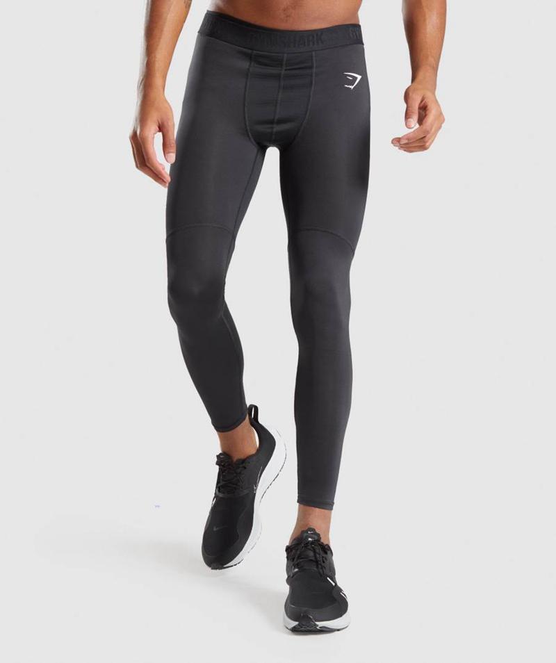 Gymshark Element Baselayer Leggings Férfi Fekete  Hungary |  KXZDT-5180