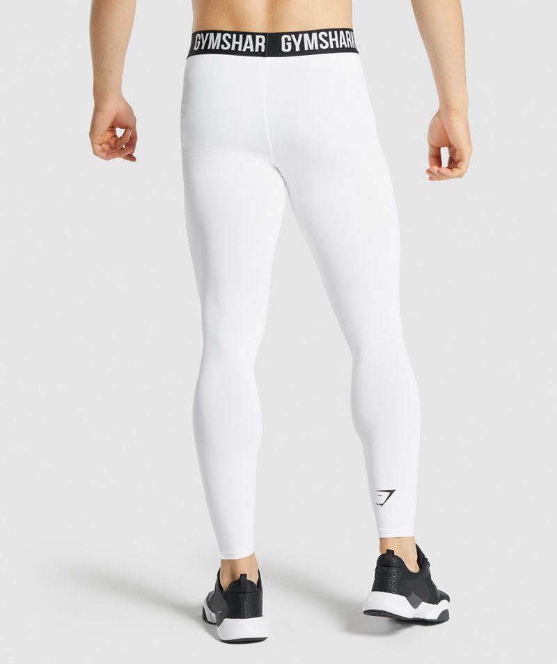 Gymshark Element Baselayer Leggings Férfi Fehér  Hungary |  TCWRI-9512