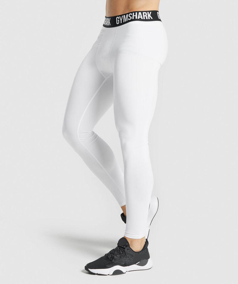 Gymshark Element Baselayer Leggings Férfi Fehér  Hungary |  TCWRI-9512