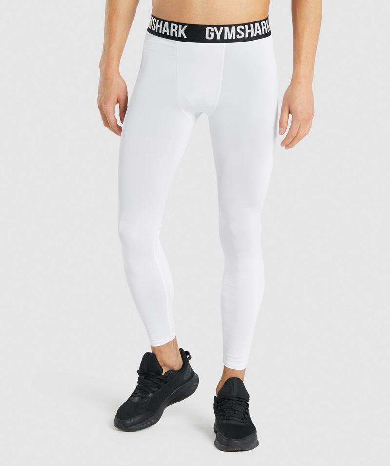 Gymshark Element Baselayer Leggings Férfi Fehér  Hungary |  TCWRI-9512