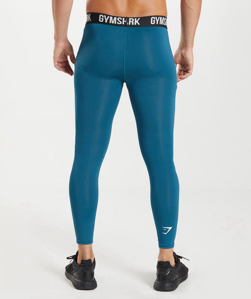 Gymshark Element Baselayer Leggings Férfi Kék  Hungary |  WNYID-9485