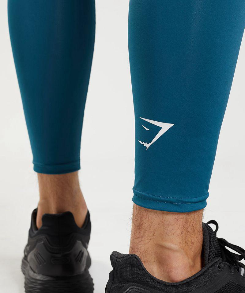 Gymshark Element Baselayer Leggings Férfi Kék  Hungary |  WNYID-9485