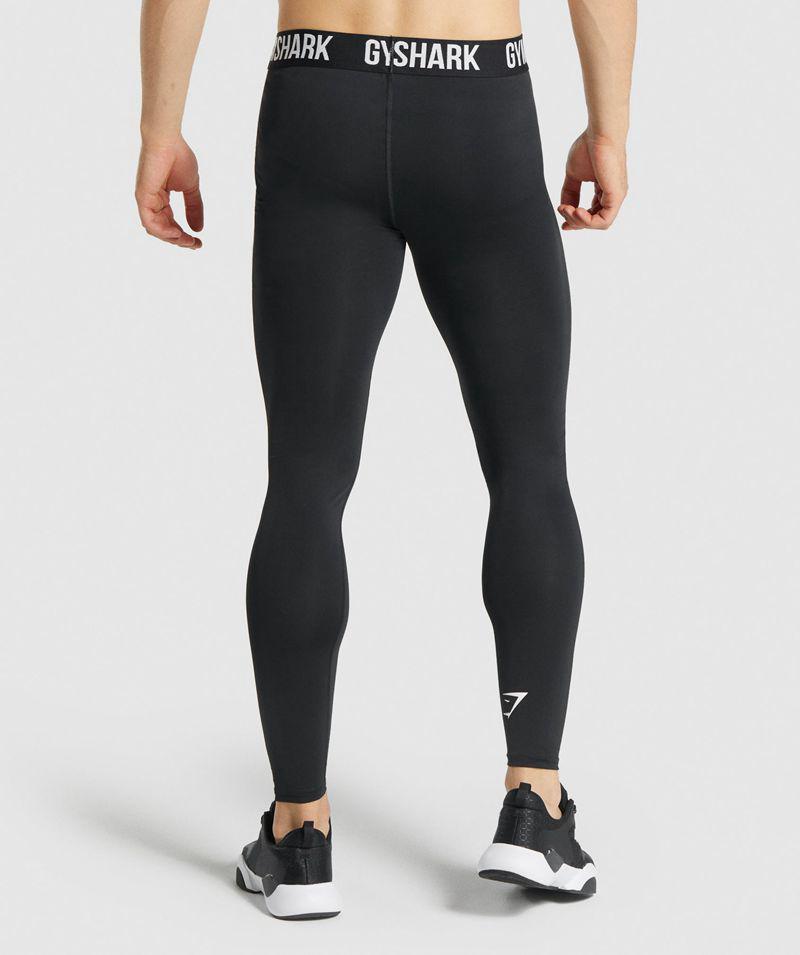 Gymshark Element Baselayer Leggings Férfi Fekete  Hungary |  XBWYP-0642