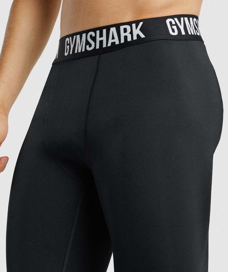 Gymshark Element Baselayer Leggings Férfi Fekete  Hungary |  XBWYP-0642