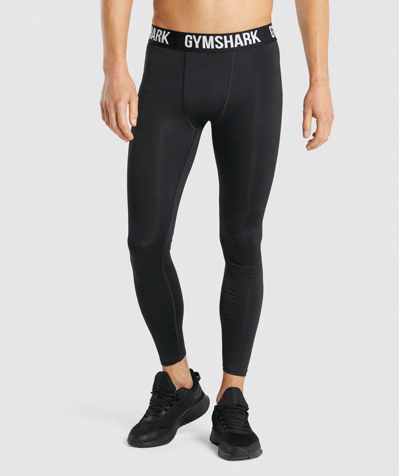 Gymshark Element Baselayer Leggings Férfi Fekete  Hungary |  XBWYP-0642