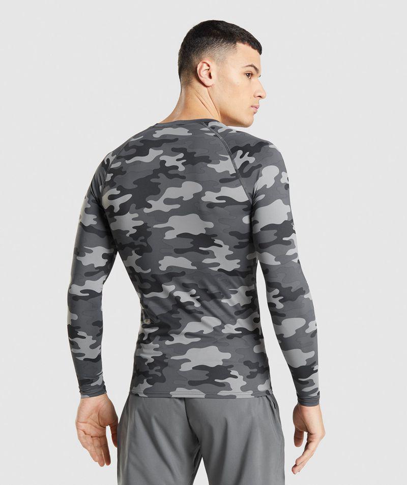 Gymshark Element Baselayer Long Sleeve Felsők Férfi Szürke  Hungary |  FZEDN-2340