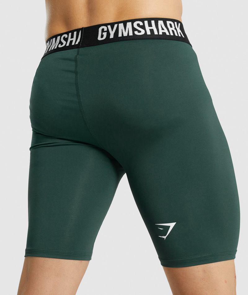 Gymshark Element Baselayer Rövidnadrág Férfi Sötétzöld  Hungary |  EFIRX-0485