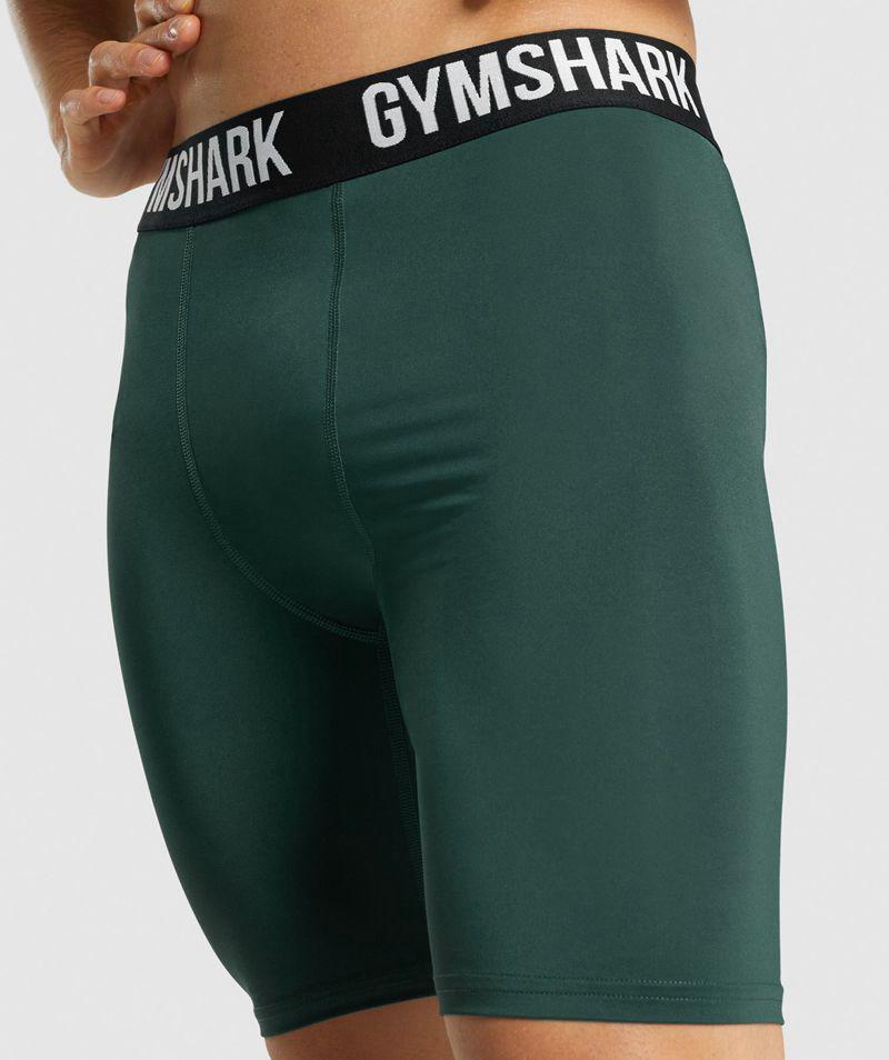 Gymshark Element Baselayer Rövidnadrág Férfi Sötétzöld  Hungary |  EFIRX-0485