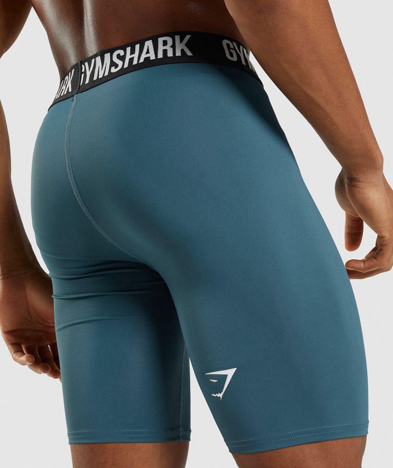 Gymshark Element Baselayer Rövidnadrág Férfi Türkiz  Hungary |  RSNWA-3976