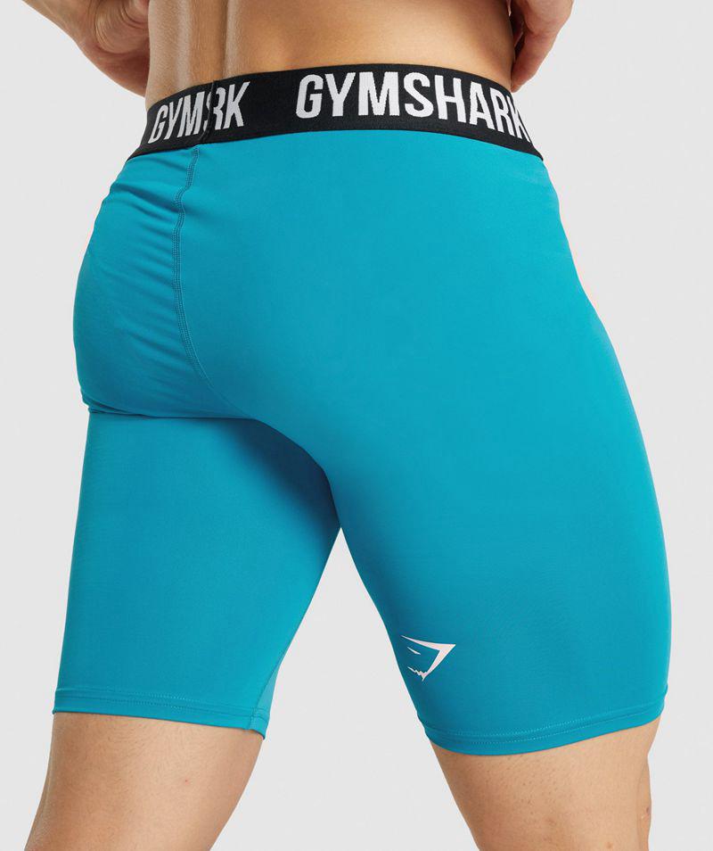 Gymshark Element Baselayer Rövidnadrág Férfi Kék  Hungary |  UENSX-0486