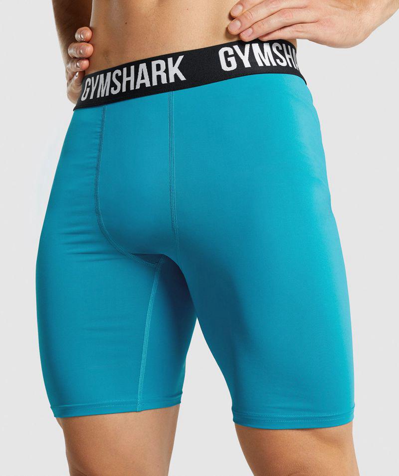 Gymshark Element Baselayer Rövidnadrág Férfi Kék  Hungary |  UENSX-0486