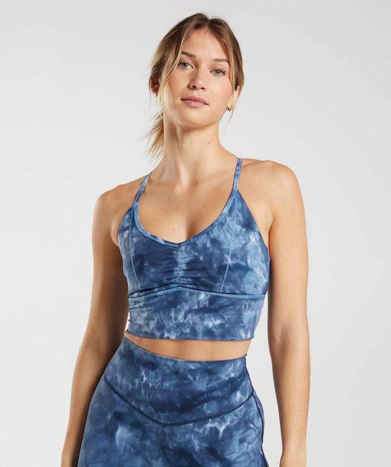 Gymshark Elevate Longline Sportmelltartó Női Kék  Hungary |  RSHWC-4508