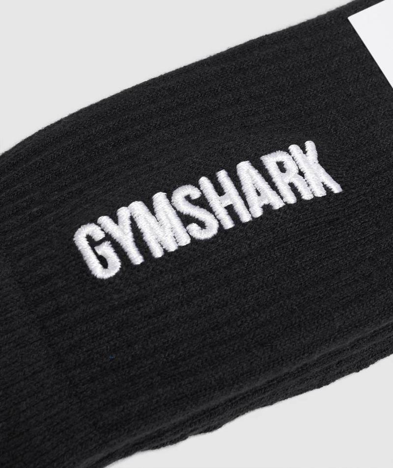 Gymshark Embroidered Logo Zokni Accessories Fekete  Hungary |  PJMFK-6340