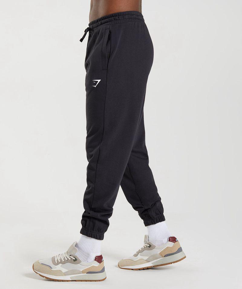 Gymshark Essential Oversized Jogger Nadrág Férfi Fekete  Hungary |  HTSGL-9164