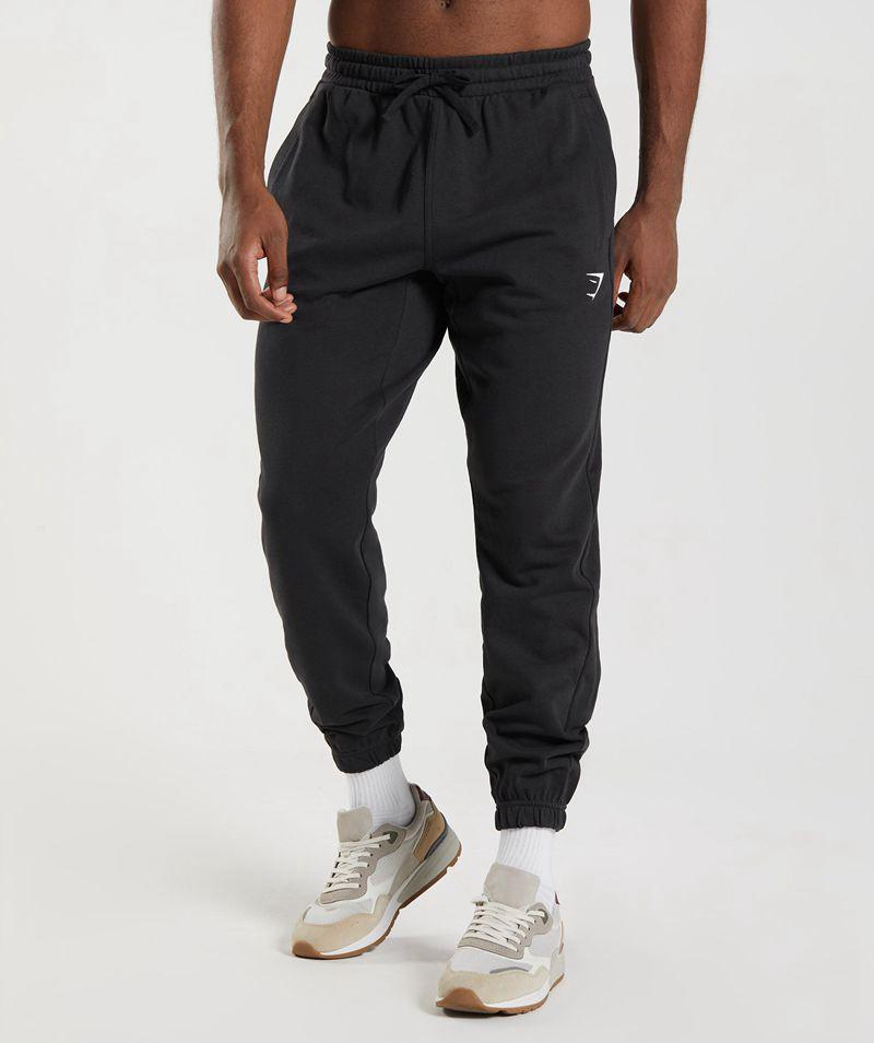 Gymshark Essential Oversized Jogger Nadrág Férfi Fekete  Hungary |  HTSGL-9164