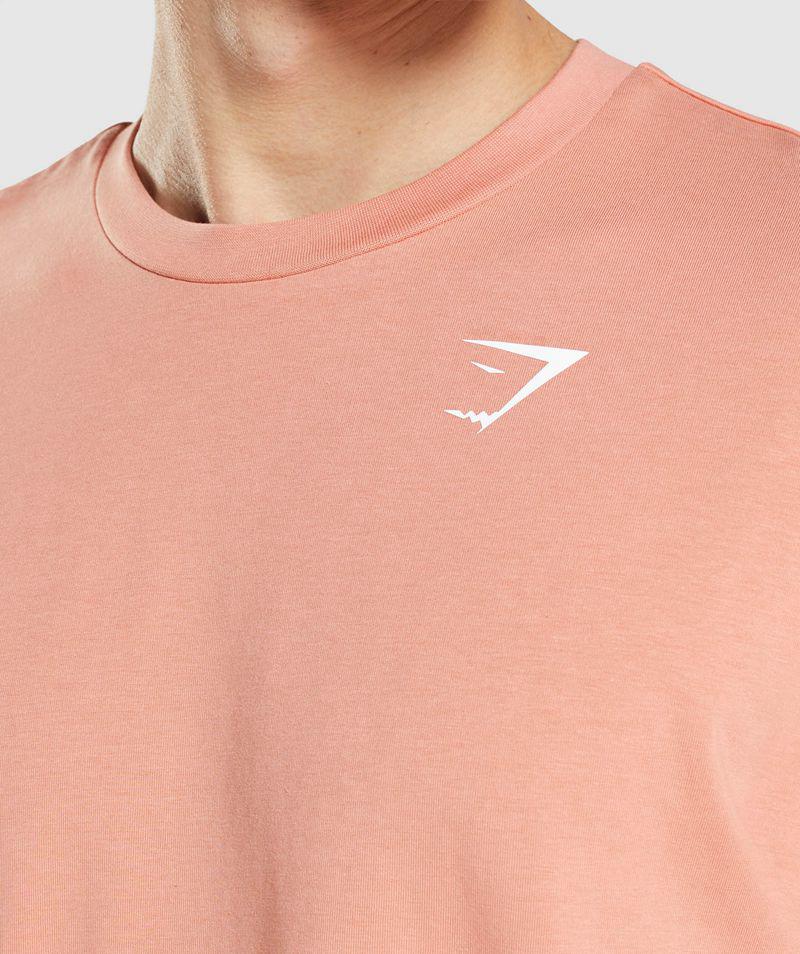 Gymshark Essential Oversized T-Shirts Férfi Rózsaszín  Hungary |  EKXZT-0452