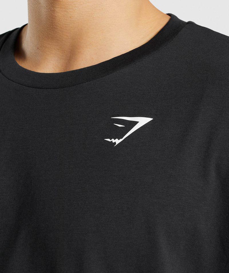 Gymshark Essential Oversized T-Shirts Férfi Fekete  Hungary |  EWRZF-4857