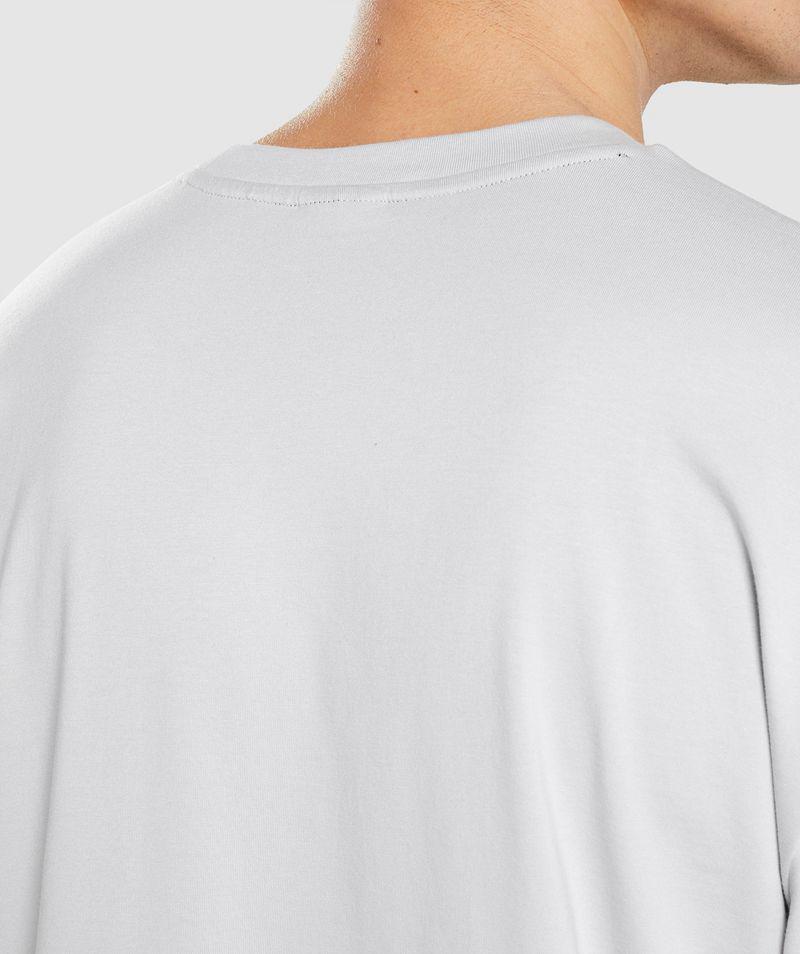 Gymshark Essential Oversized T-Shirts Férfi Világos Szürke  Hungary |  LENYX-0175