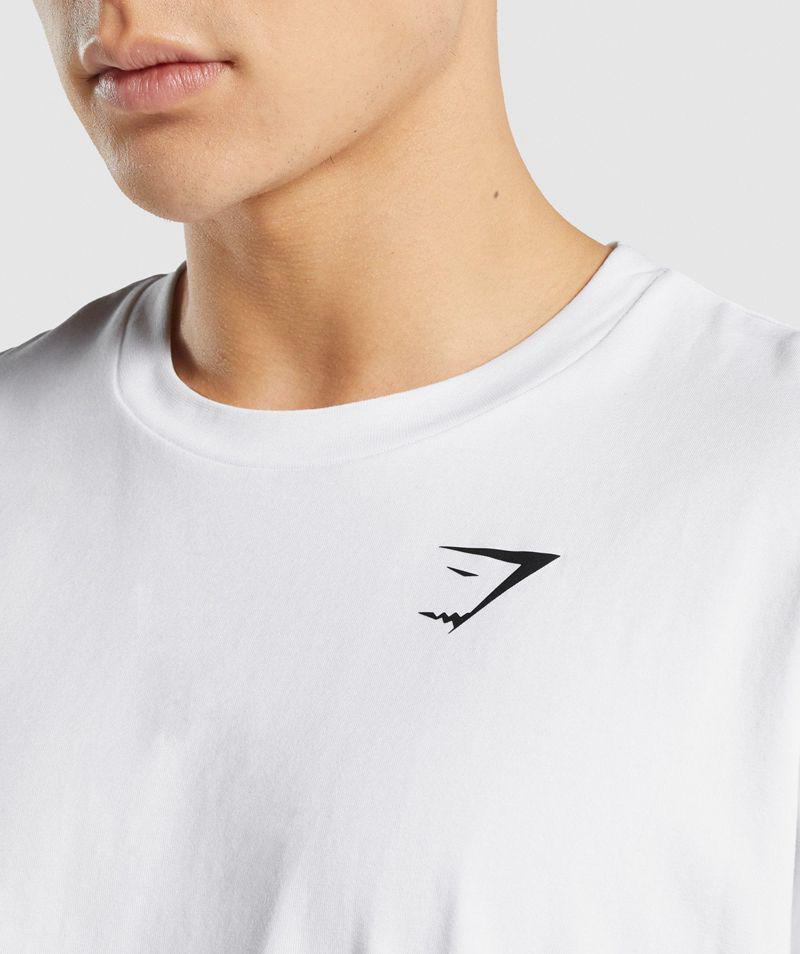 Gymshark Essential Oversized T-Shirts Férfi Fehér  Hungary |  ZFJVC-1428