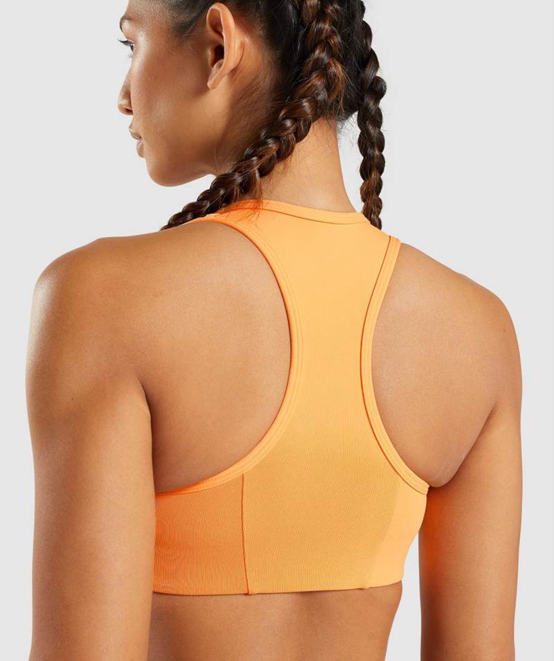 Gymshark Essential Racer Back Sportmelltartó Női Sárgabarack Narancssárga  Hungary |  GMKTH-1983