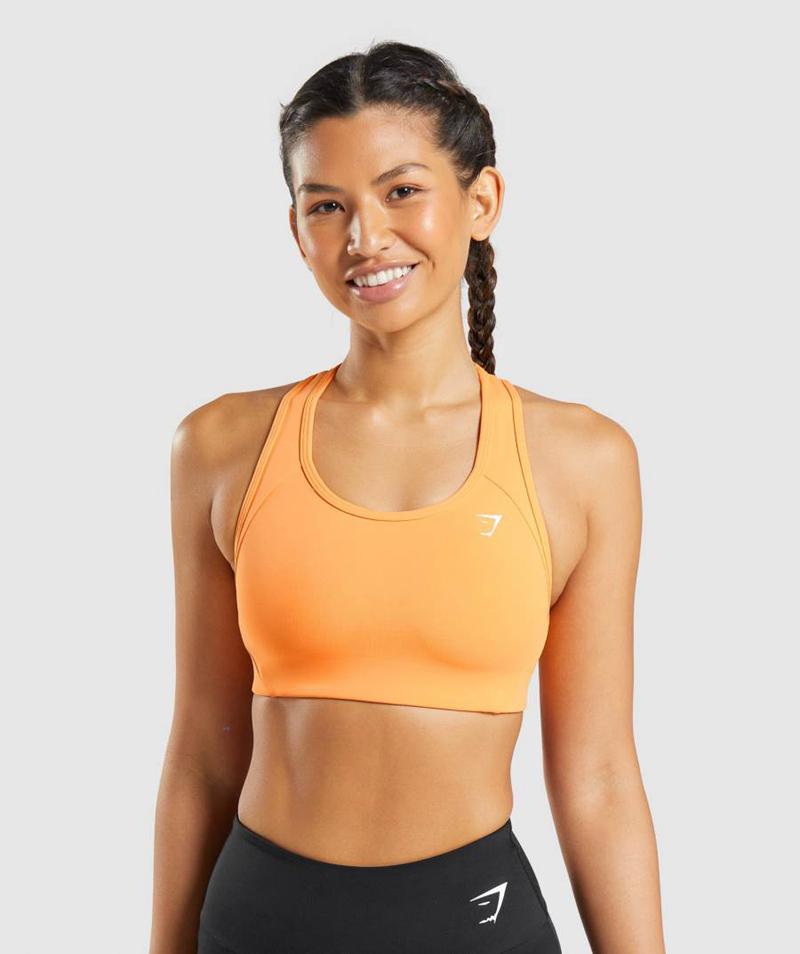 Gymshark Essential Racer Back Sportmelltartó Női Sárgabarack Narancssárga  Hungary |  GMKTH-1983