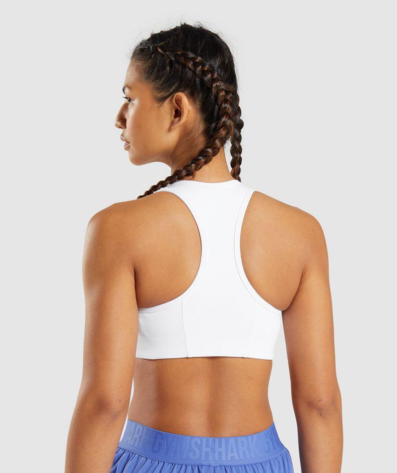 Gymshark Essential Racer Back Sportmelltartó Női Fehér  Hungary |  KQEBL-4802