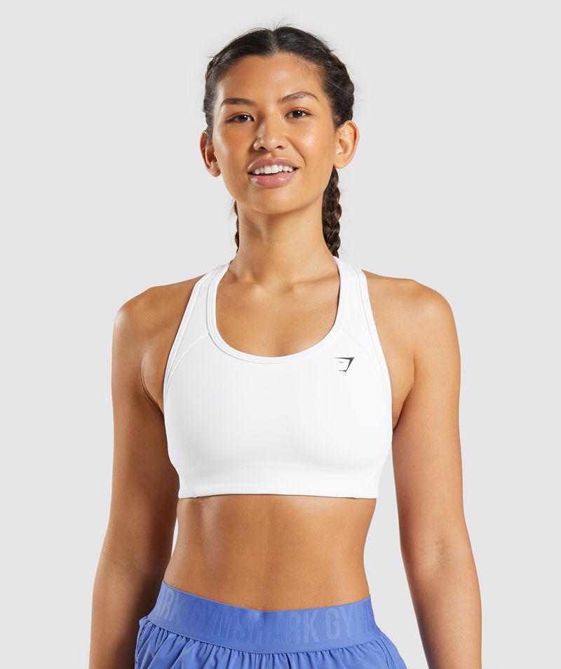 Gymshark Essential Racer Back Sportmelltartó Női Fehér  Hungary |  KQEBL-4802