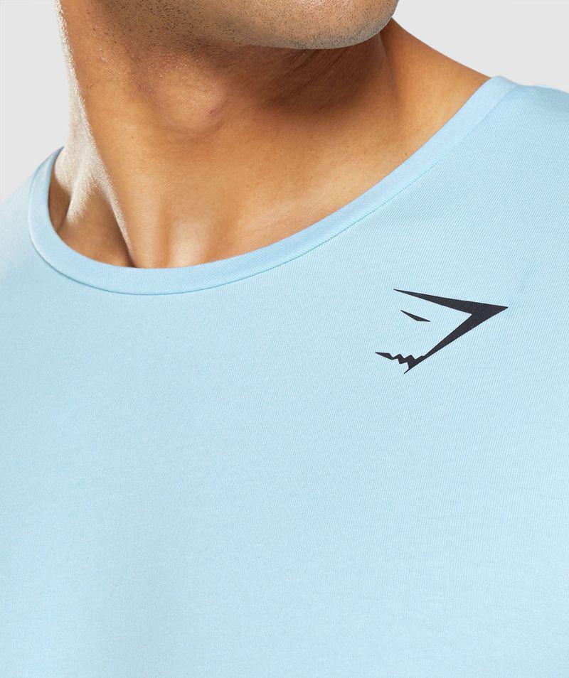 Gymshark Essential T-Shirts Férfi Kék  Hungary |  PNEHL-5124