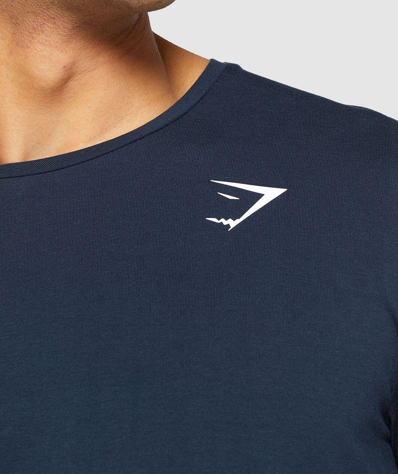 Gymshark Essential T-Shirts Férfi Sötétkék  Hungary |  JVBIA-9184