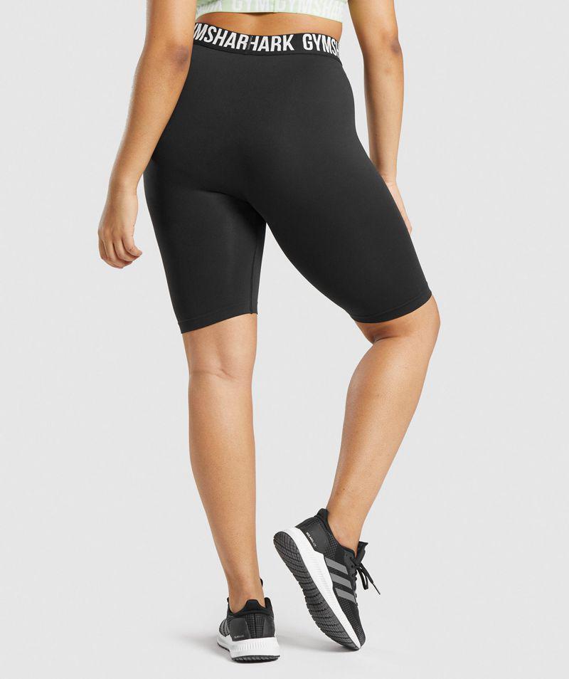 Gymshark Fit Seamless Cycling Rövidnadrág Női Fekete  Hungary |  BPKCX-7139