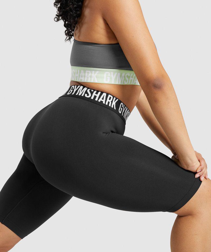 Gymshark Fit Seamless Cycling Rövidnadrág Női Fekete  Hungary |  BPKCX-7139