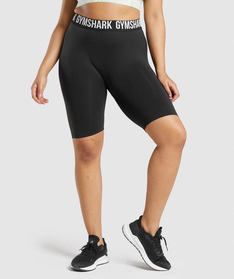 Gymshark Fit Seamless Cycling Rövidnadrág Női Fekete  Hungary |  BPKCX-7139