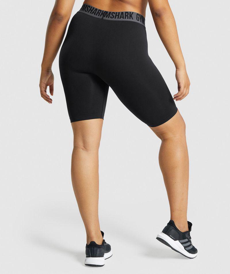 Gymshark Fit Seamless Cycling Rövidnadrág Női Fekete  Hungary |  MANJG-9542