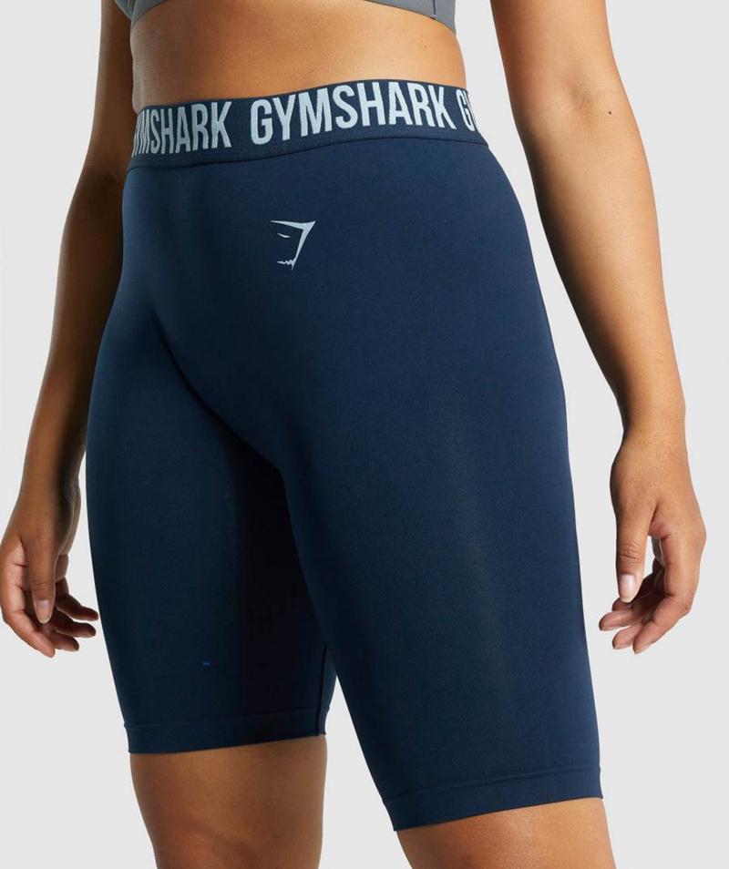 Gymshark Fit Seamless Cycling Rövidnadrág Női Sötétkék  Hungary |  ROVTN-0627