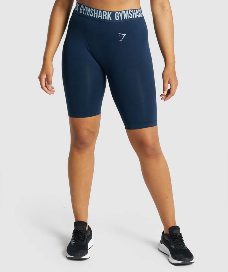 Gymshark Fit Seamless Cycling Rövidnadrág Női Sötétkék  Hungary |  ROVTN-0627