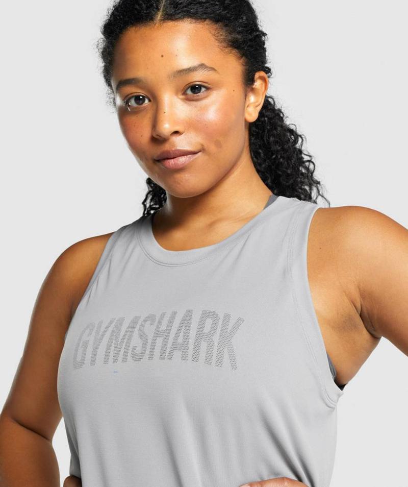 Gymshark Fit Seamless Loose Ujjatlan Póló Női Szürke  Hungary |  OQXAR-7589