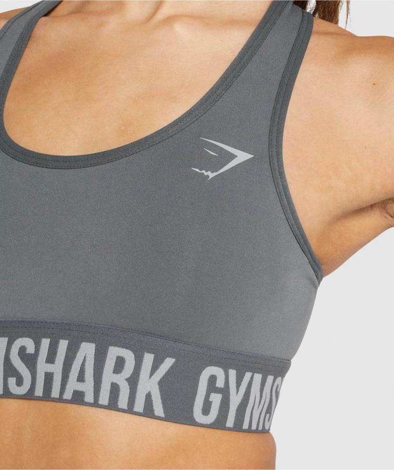 Gymshark Fit Seamless Sportmelltartó Női Mélyszürke  Hungary |  BUWER-4182