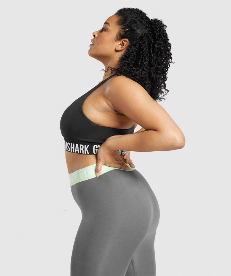 Gymshark Fit Seamless Sportmelltartó Női Fekete  Hungary |  VYKIW-8309