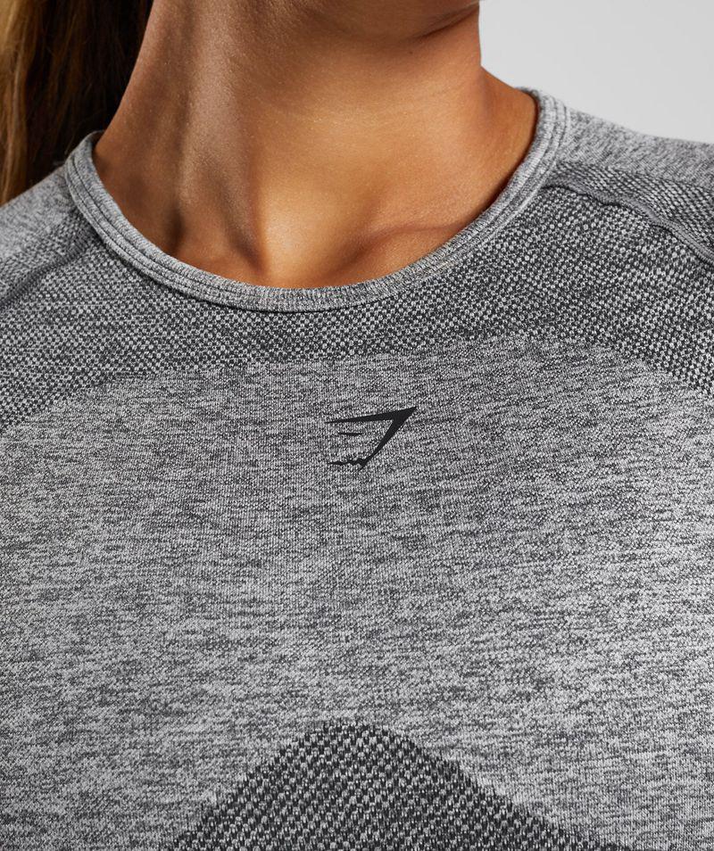 Gymshark Flex Long Sleeve Crop Felsők Női Szürke  Hungary |  YAIVB-2067