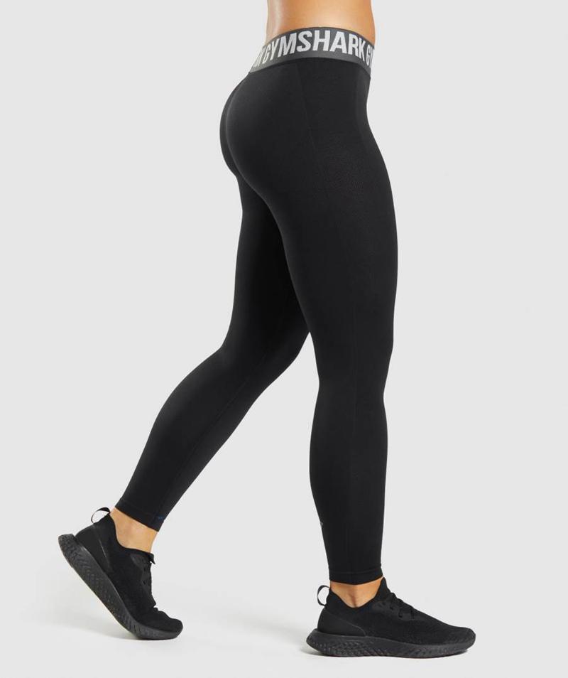 Gymshark Flex Low Rise Leggings Női Fekete  Hungary |  HVDYJ-0938