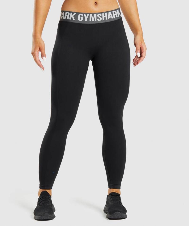 Gymshark Flex Low Rise Leggings Női Fekete  Hungary |  HVDYJ-0938