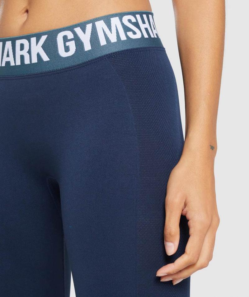 Gymshark Flex Low Rise Leggings Női Sötétkék  Hungary |  ELXTG-7469