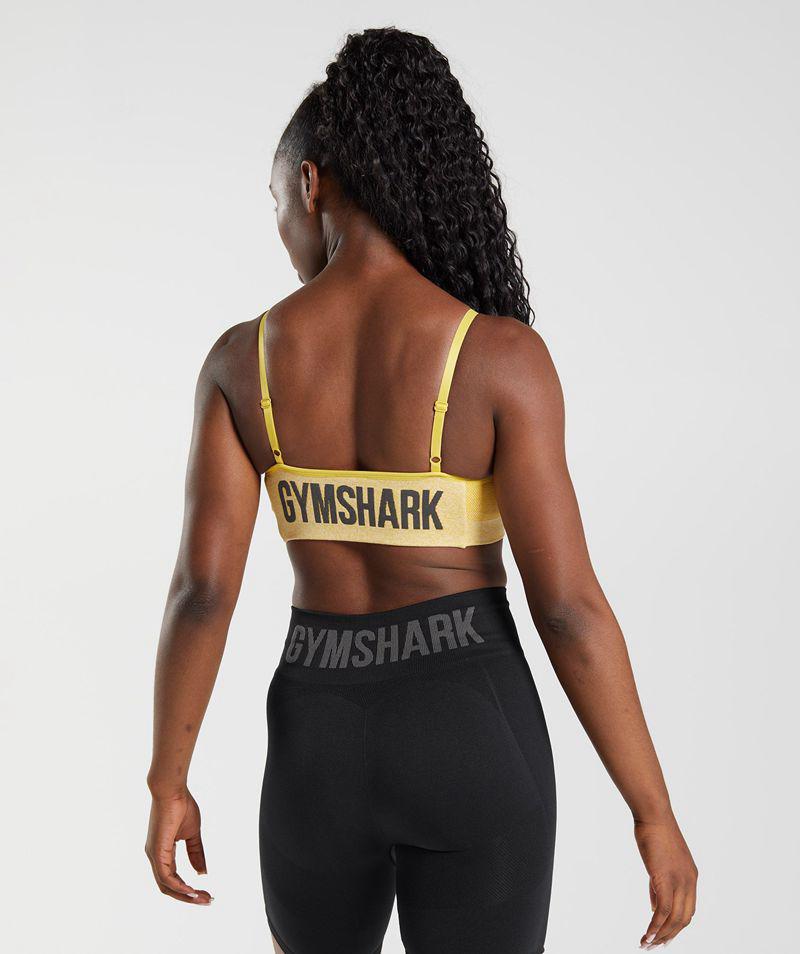 Gymshark Flex Pántos Sportmelltartó Női Sárga  Hungary |  AUKMO-6274