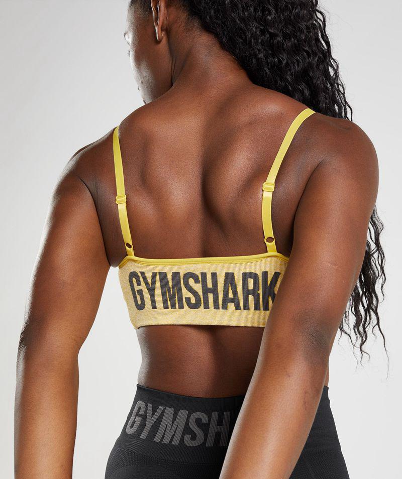 Gymshark Flex Pántos Sportmelltartó Női Sárga  Hungary |  AUKMO-6274