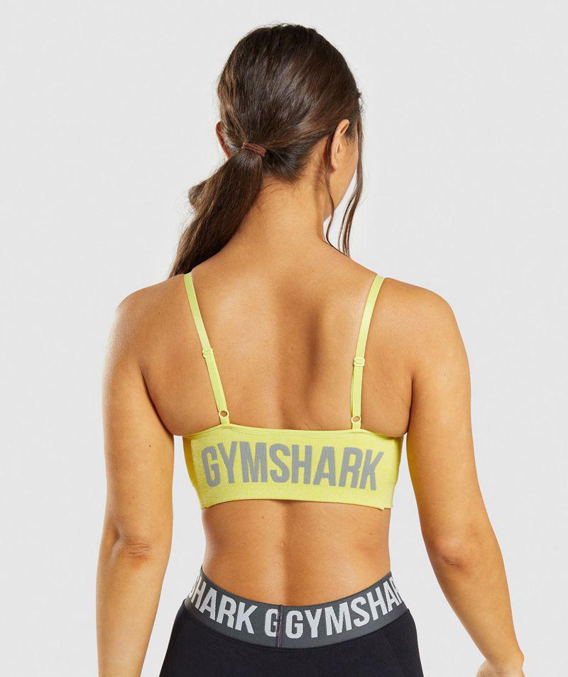 Gymshark Flex Pántos Sportmelltartó Női Sárga  Hungary |  EVYCM-6974