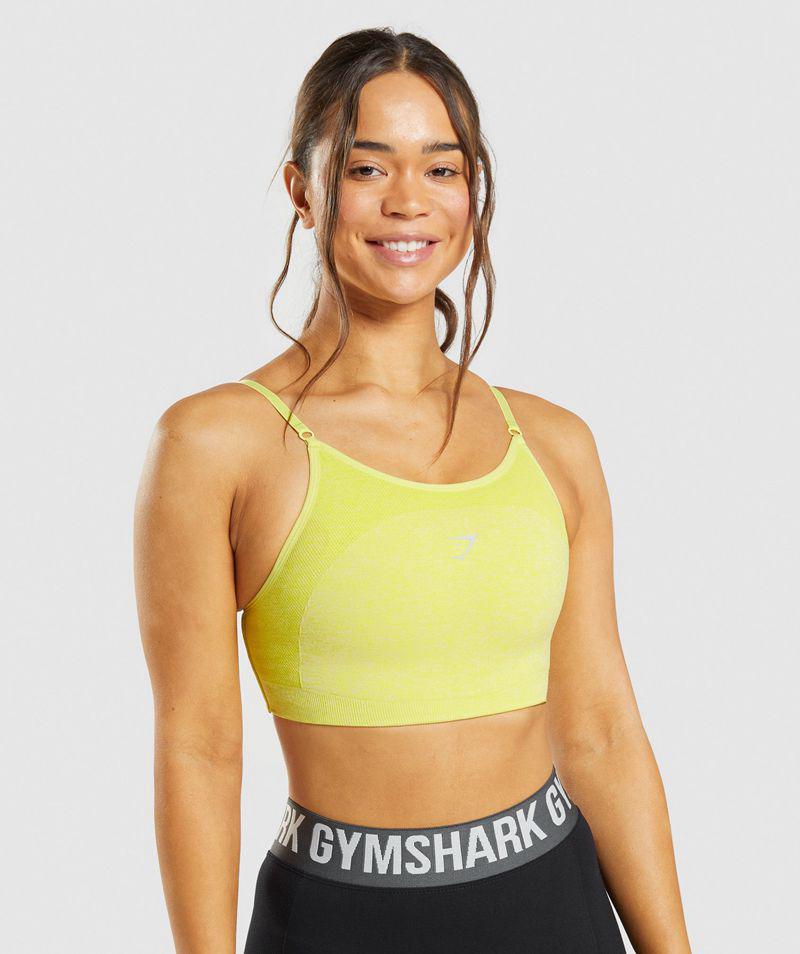 Gymshark Flex Pántos Sportmelltartó Női Sárga  Hungary |  EVYCM-6974